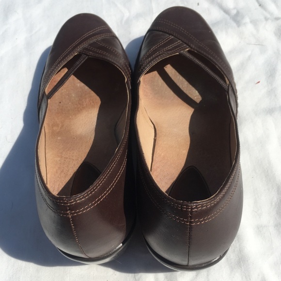 Brown real leather Clark’s Artisan Heels, size 8.5 - Picture 2 of 7